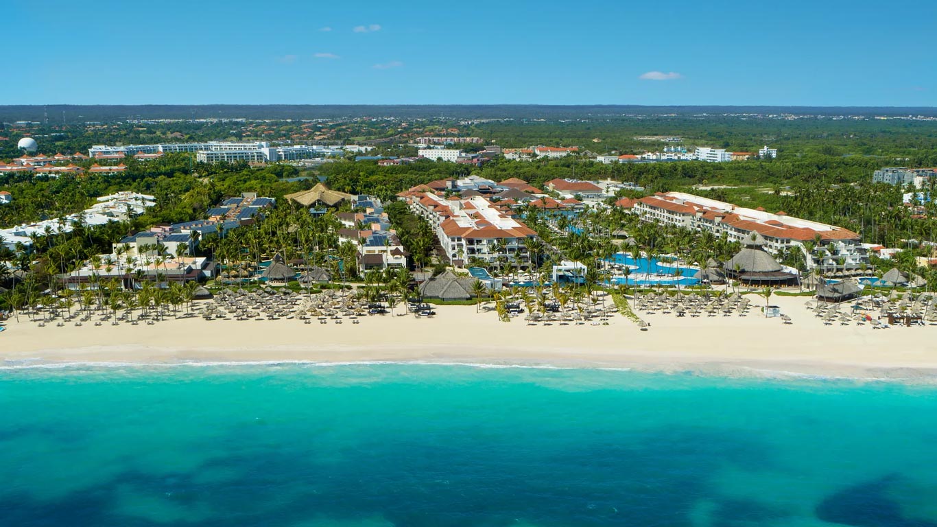 Secrets Royal Beach Punta Cana adults-only all-inclusive resort with beachfront pools and tropical luxury amenities.